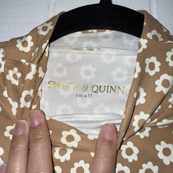 Smith & Quinn Women’s Floral Daisy Mock Neck Top Long Sleeve Tennis Pickleball S - Picture 6 of 7